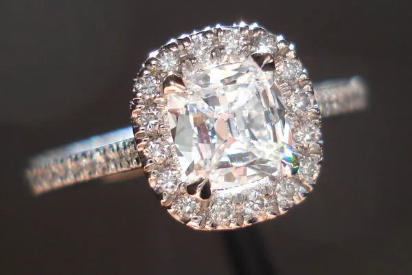 0.57ct D IF Cushion Cut Diamond Ring R3621