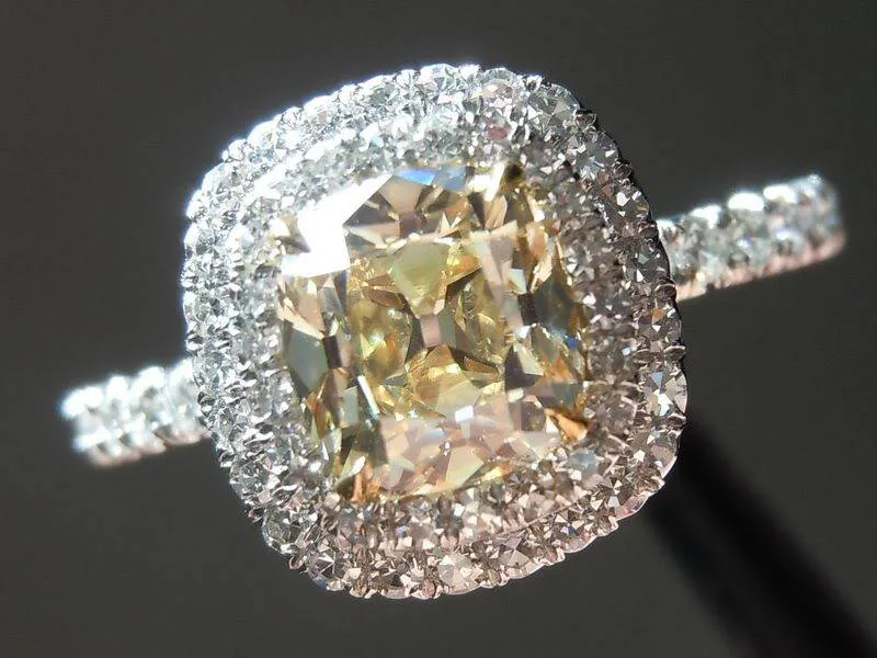 1.08ct Y-Z VVS2 Branded Old Mine Brilliant Diamond Ring R4066