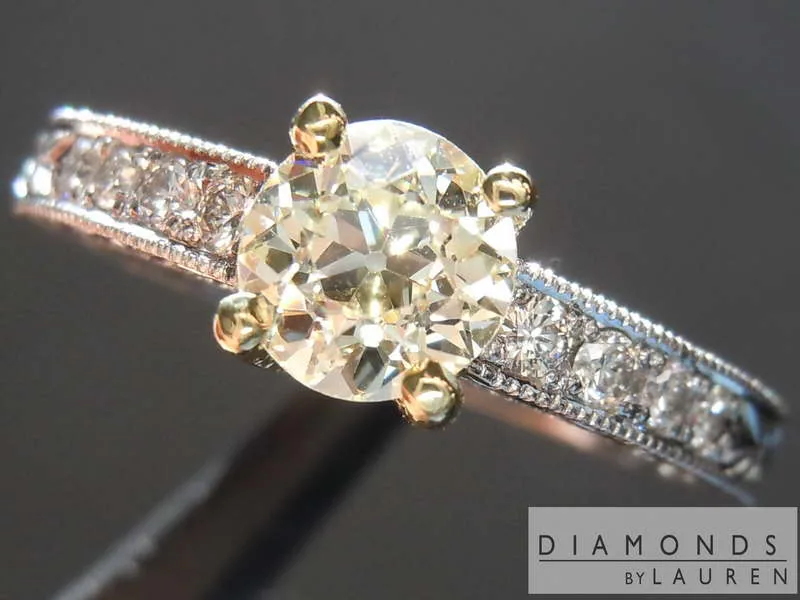 0.77ct M VS1 Old European Cut Diamond Ring R4480