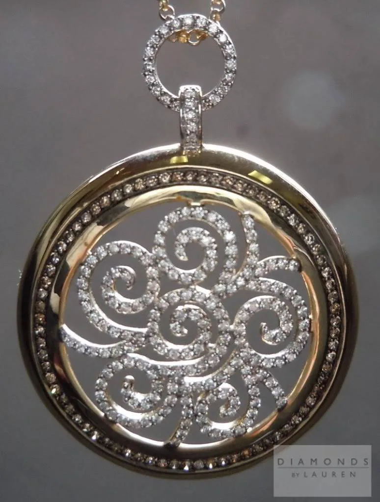 1.20ctw Brown and Colorless Diamond Pendant R4607