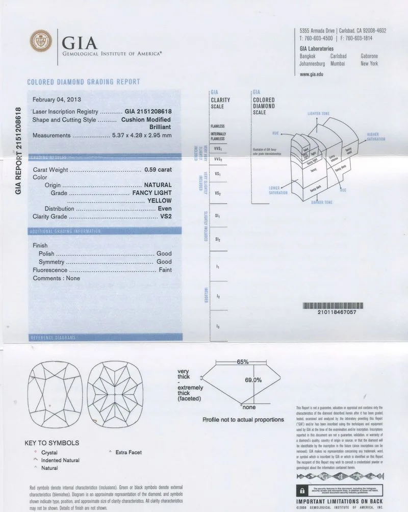 GIA grading report for item R4612