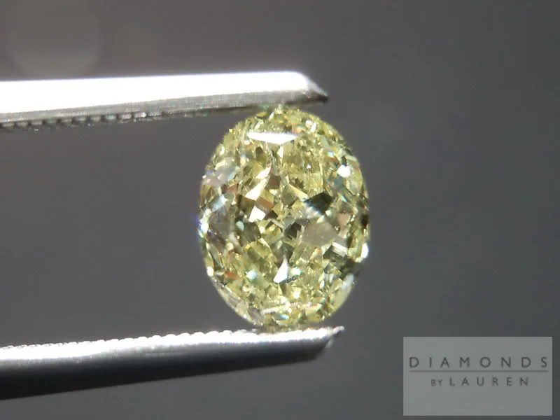 0.63ct Fancy Yellow SI2 Oval Shape Diamond Ring R4613