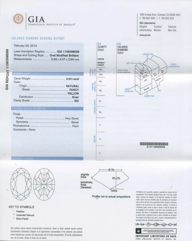 GIA grading report for item R4613