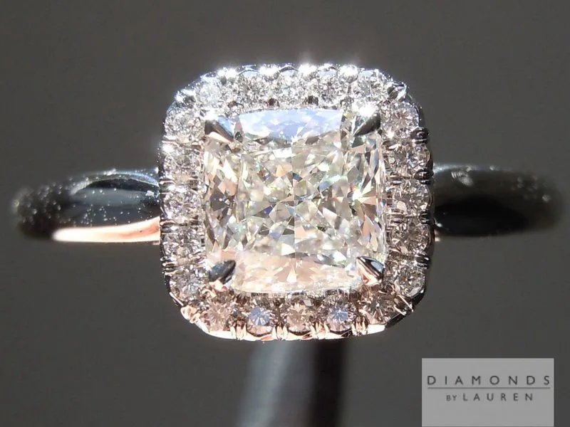 0.81ct G VS2 Cushion Cut Diamond Ring R4692