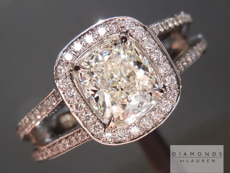 .95ct J SI1 Cushion Cut Diamond Ring R4924