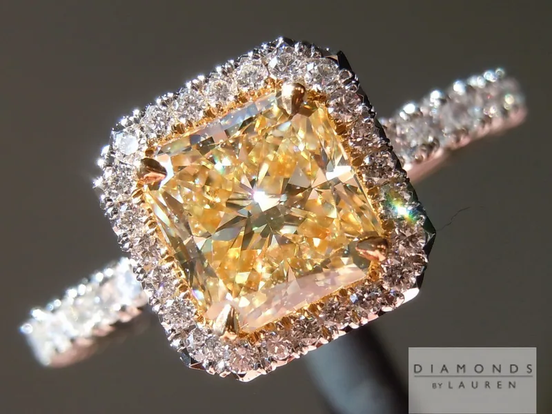 1.07ct W-X VS2 Radiant Cut Diamond Ring R4978