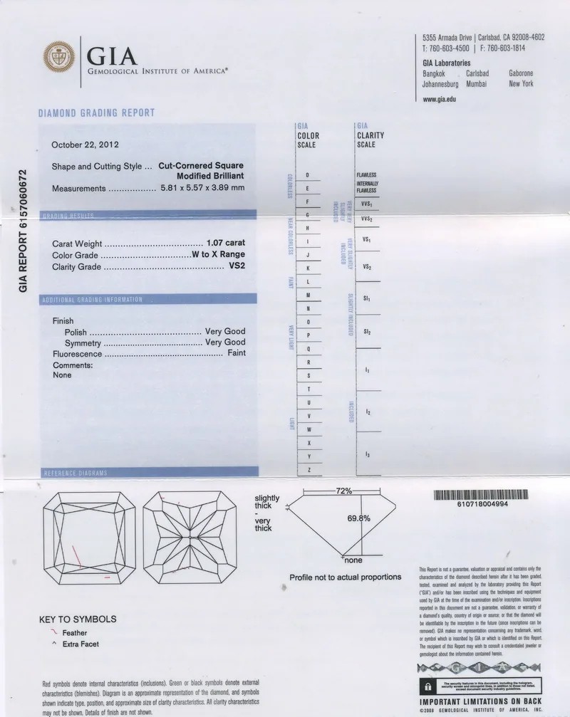 GIA grading report for item R4978