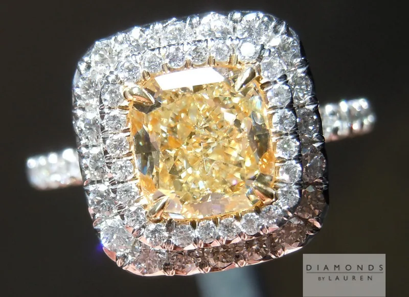 1.33ct W-X VVS2 Cushion Cut Diamond Ring R5038