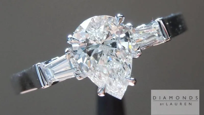 0.60ct G VVS1 Pear Shape Diamond Ring R5063