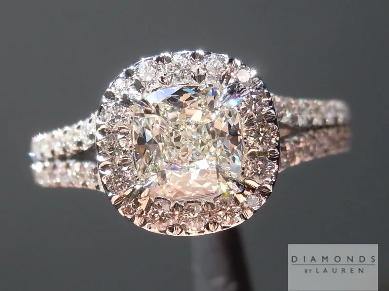 0.75ct J VS1 Cushion Cut Diamond Ring R5093