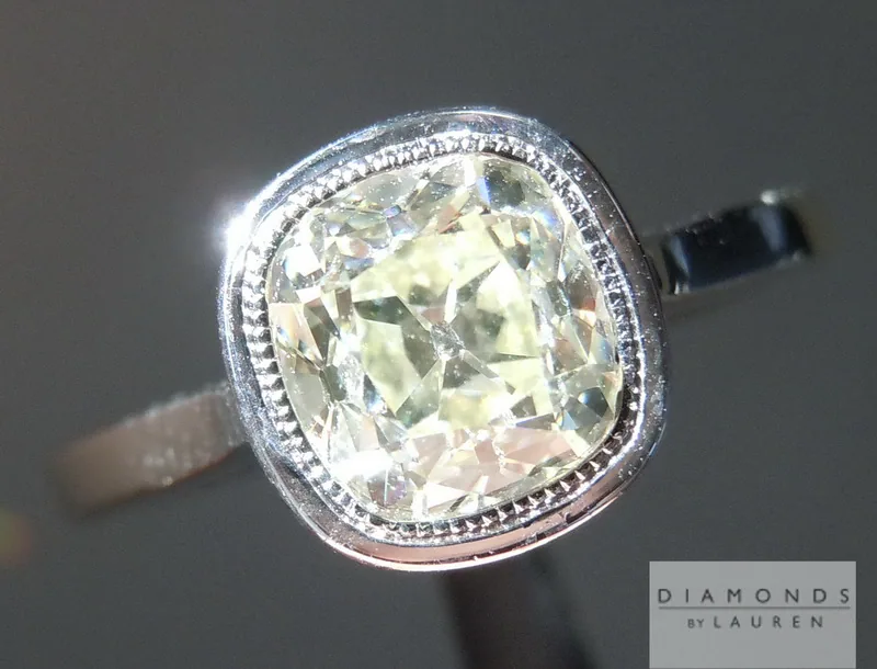 1.42ct O-P SI1 Old Mine Brilliant Diamond Ring R5165