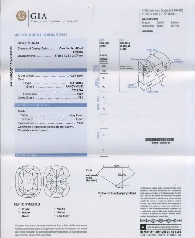 GIA grading report for item R5312
