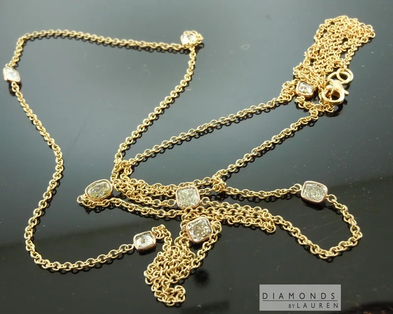 1.97ctw Yellow Diamond Necklace R5474