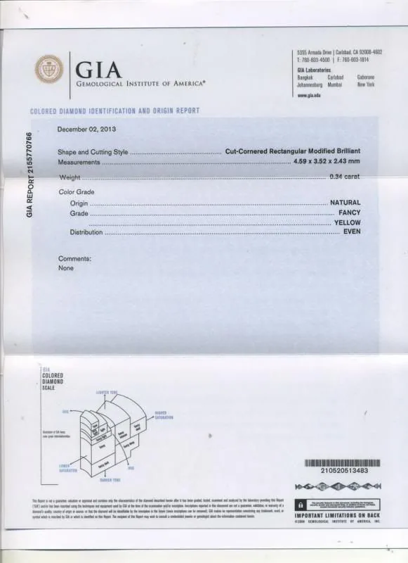 GIA grading report for item R5474