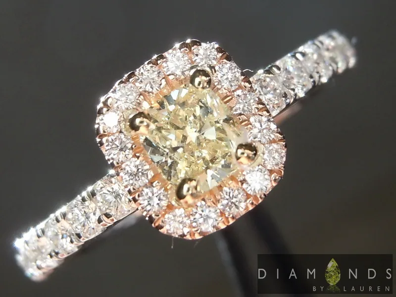 0.32ct U-V SI2 Cushion Cut Diamond Ring R5478