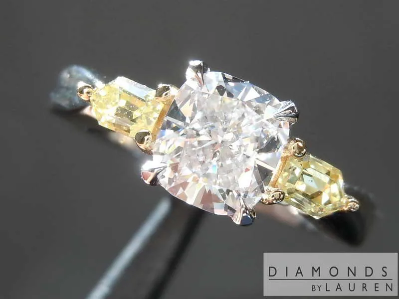 1.02ct D VS1 Cushion Cut Diamond Ring R5784