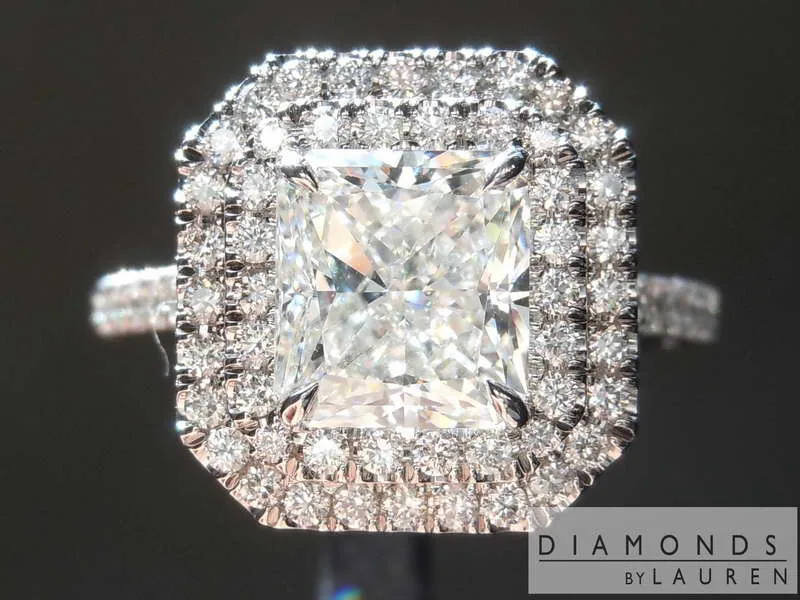 2.02ct H Internally Flawless Radiant Cut Diamond Ring R5787