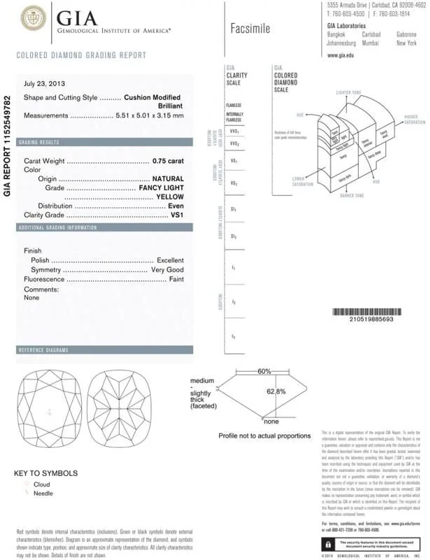 GIA grading report for item R6240