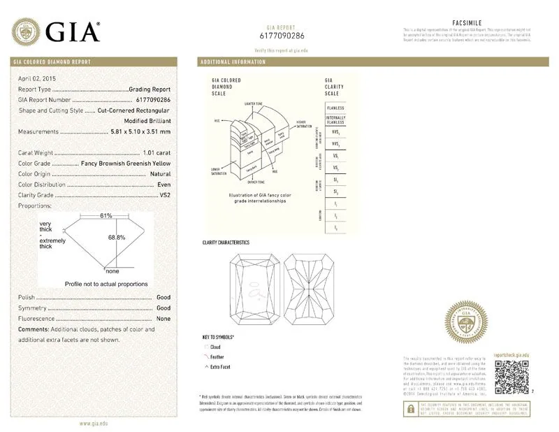 GIA grading report for item R6624