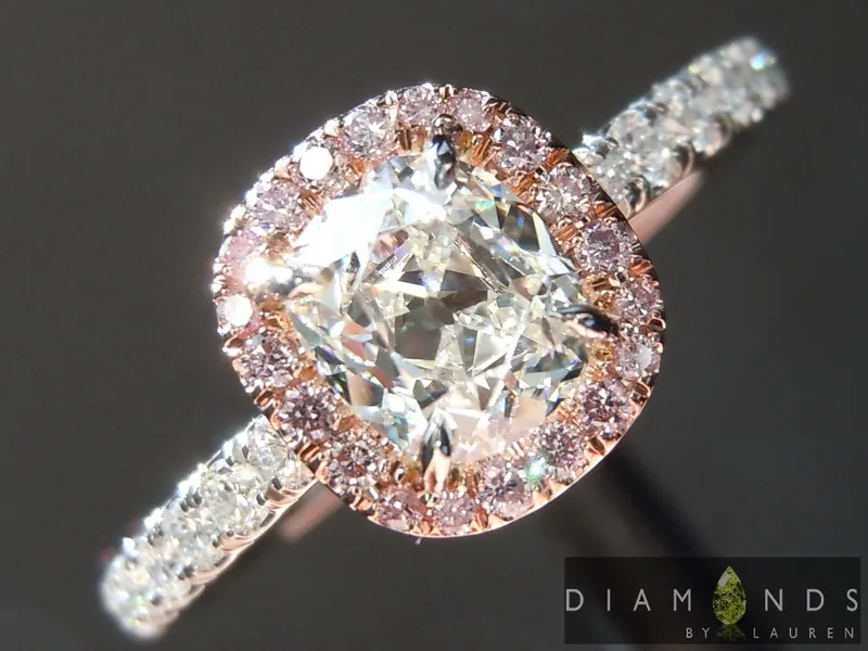 0.74ct H SI1 Old Mine Brilliant Diamond Ring R6655