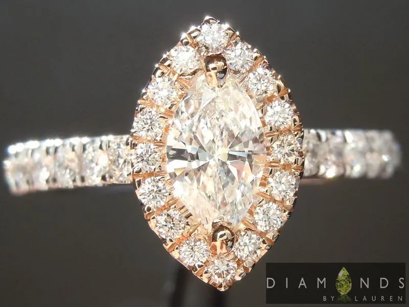 0.38ct G SI1 Marquise Diamond Ring R6705