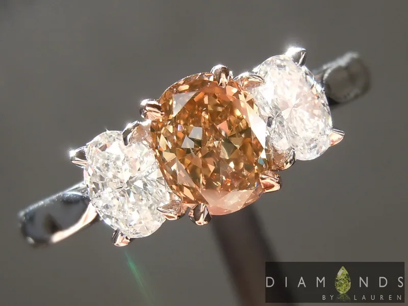 0.60ct Brown SI1 Oval Diamond Ring R6798