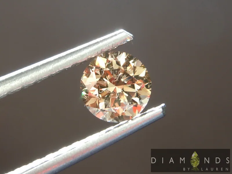 0.52ct Brown Round Brilliant Diamond Ring R6834
