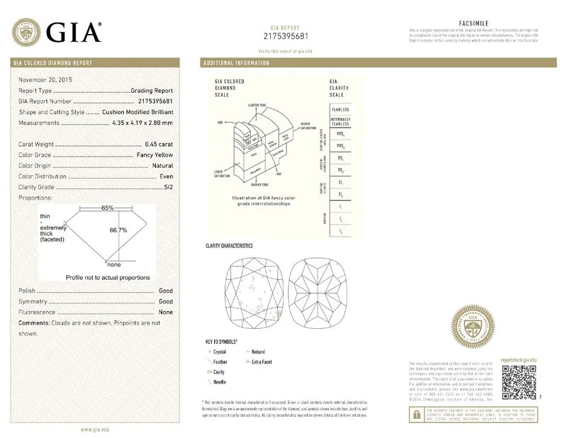 GIA grading report for item R6861