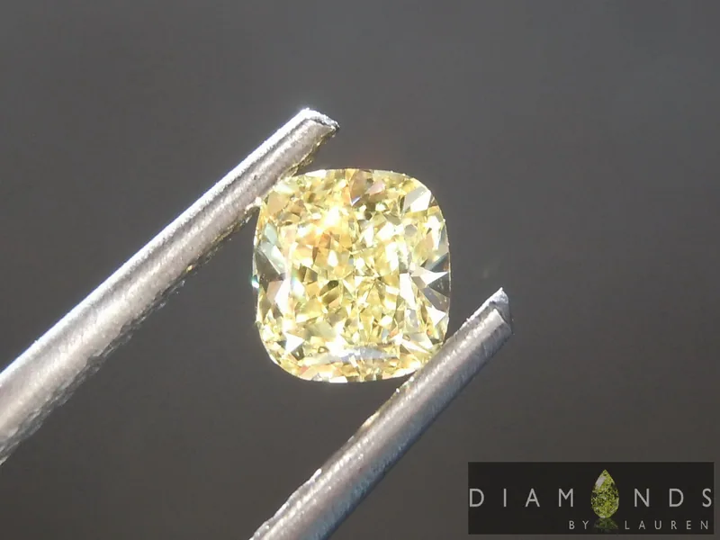 0.56ct Fancy Yellow VS1 Cushion Cut Diamond R6878
