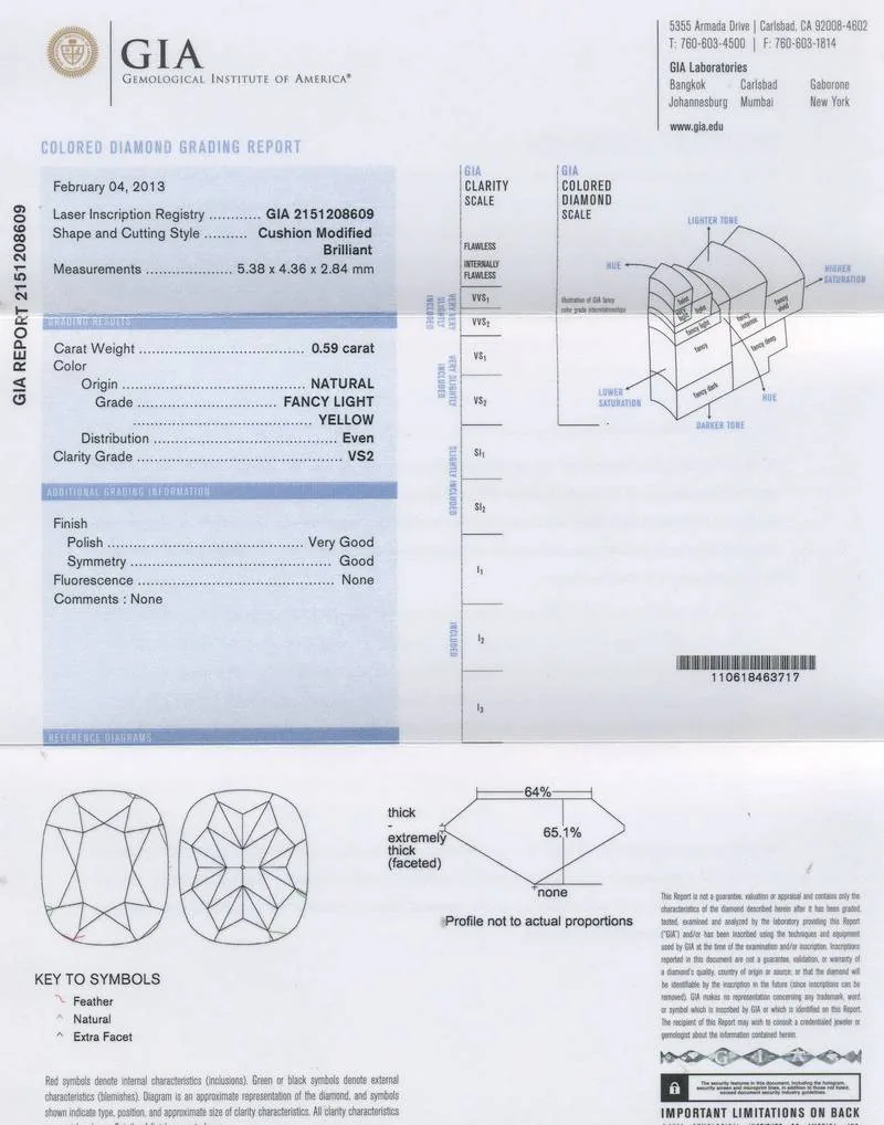 GIA grading report for item R6881