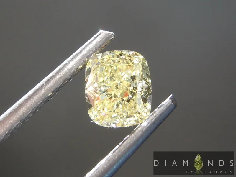 0.61ct Fancy Yellow VS2 Cushion Cut Diamond R6882