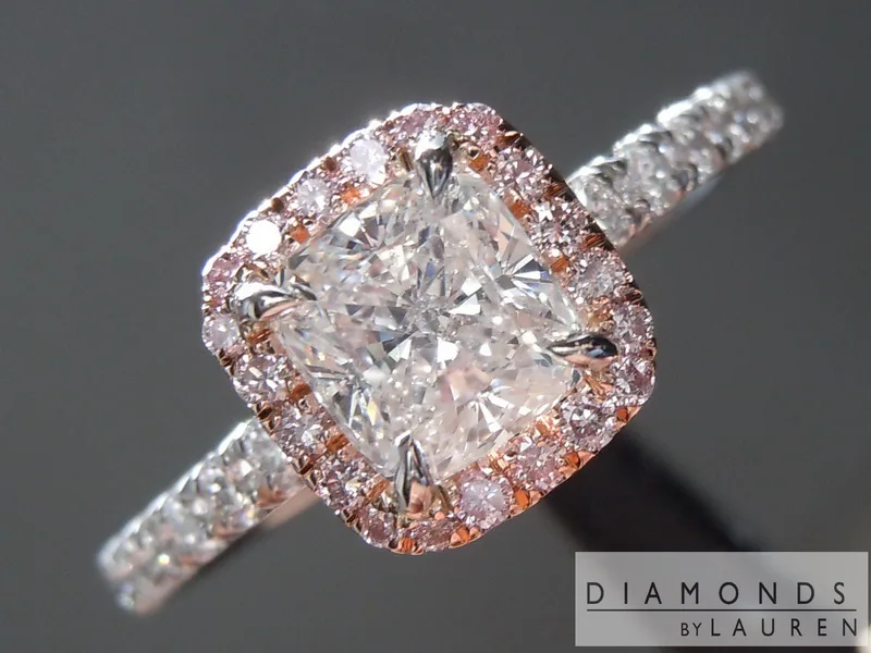 0.79ct I SI2 Cushion Cut Diamond Ring R6897