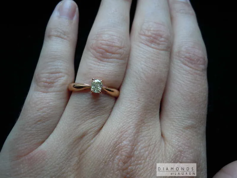 .32ct Light Yellow SI2 Cushion Cut Diamond Ring R6968