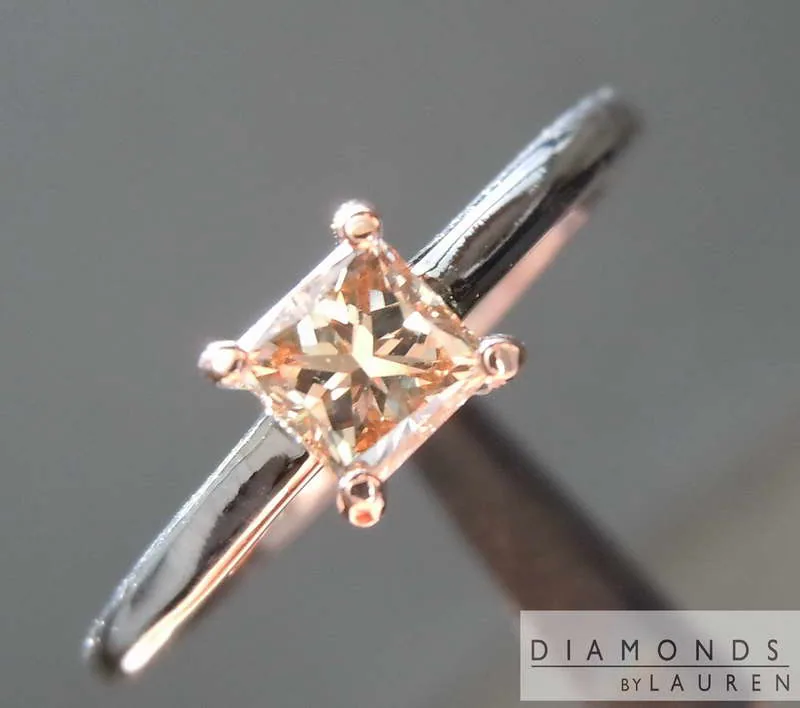 0.48ct Brown SI2 Princess Cut Diamond Ring R6999