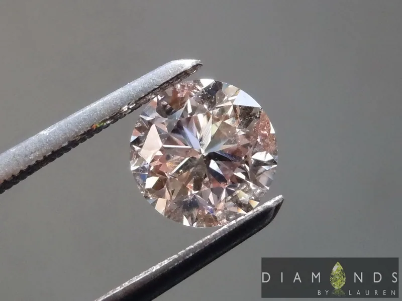 1.01ct Purplish Brown I1 Round Brilliant Diamond Ring R7135