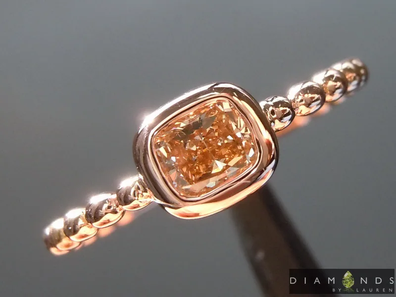 0.38ct Y-Z (Brown) SI2 Radiant Cut Diamond Ring R7409