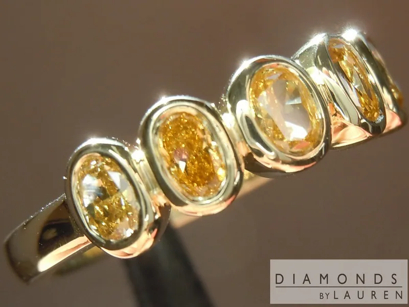 0.67ctw Deep Orangy Brown Oval Diamond Ring R7421