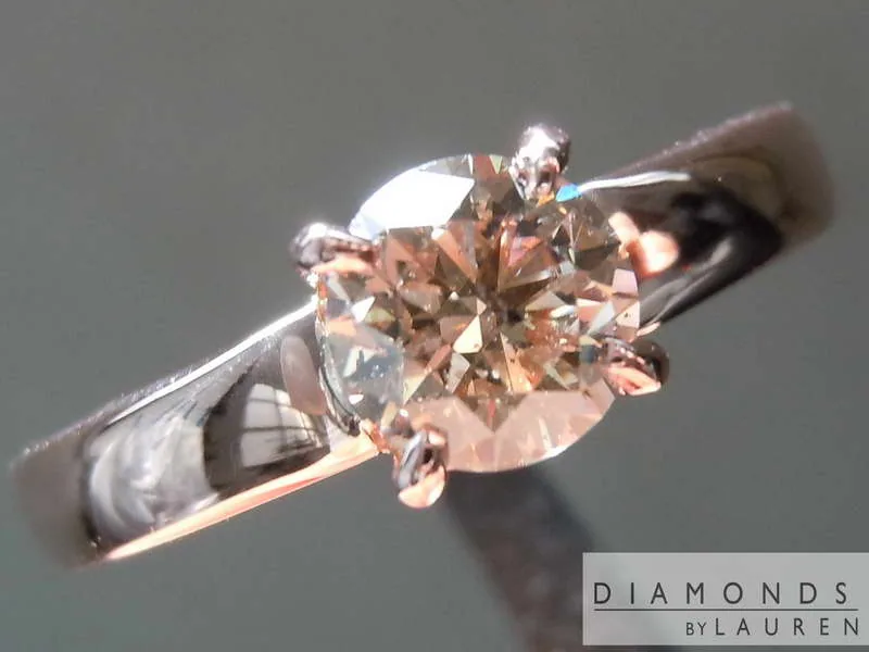 0.80ct N (Brown) I1 Round Brilliant Diamond Ring R7458