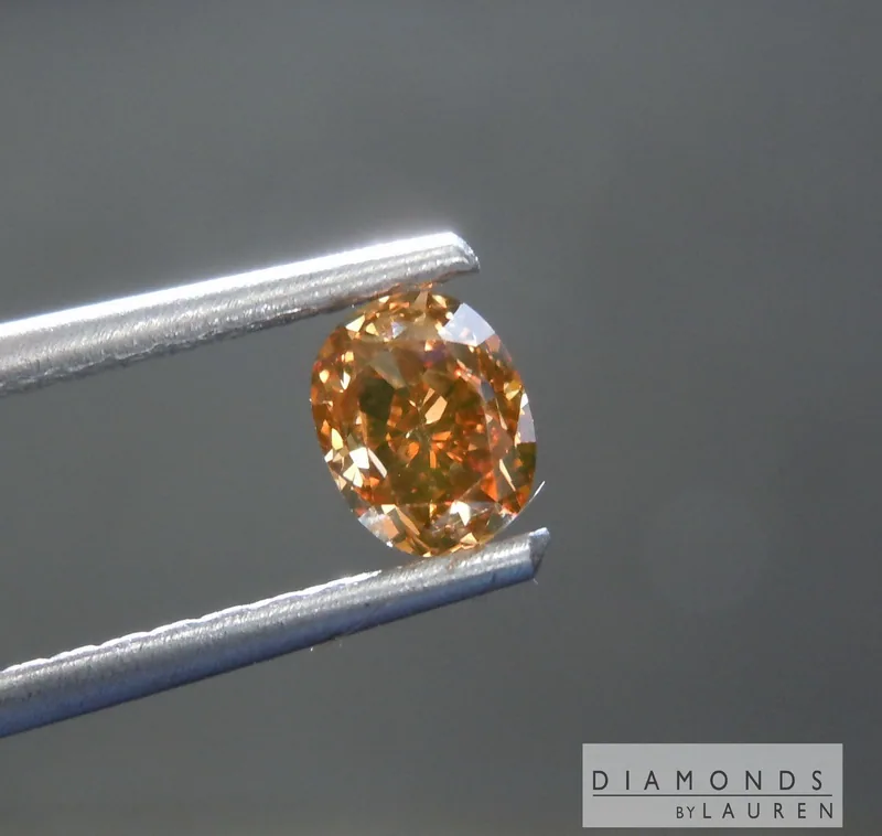 0.62ct Orange Brown VS1 Oval Cut Diamond R7538