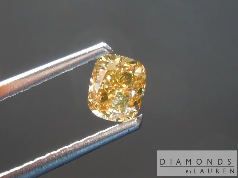 0.55ct Brown Orange VS1 Cushion Cut Diamond R7539