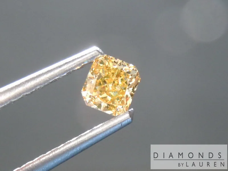 0.38ct Brown Yellow SI2 Radiant Cut Diamond R7551