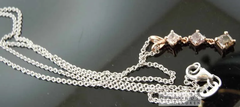 0.71ctw Pink Radiant Cut Diamond Pendant R7750