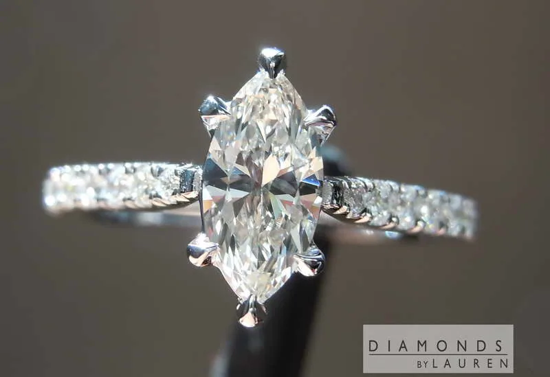 0.55ct K VS1 Marquise Diamond Ring R7935