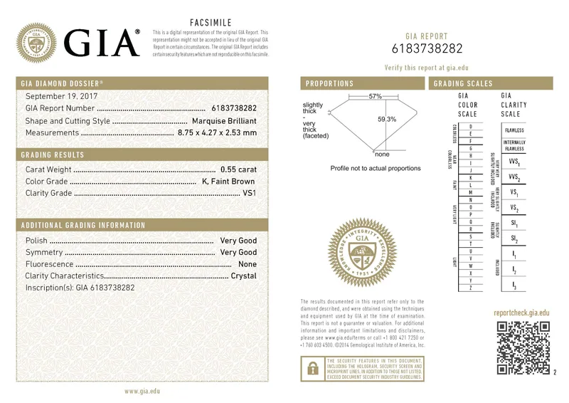 GIA grading report for item R7935