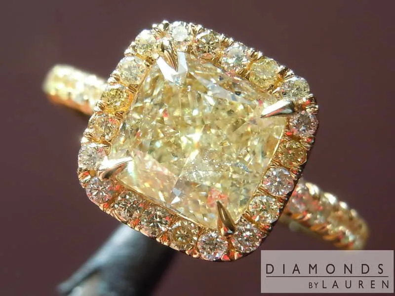 1.76ct Y-Z VVS2 Cushion Cut Diamond Ring R7986