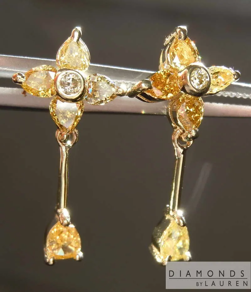 1.19ctw Fancy Colored Diamond Earrings R8032