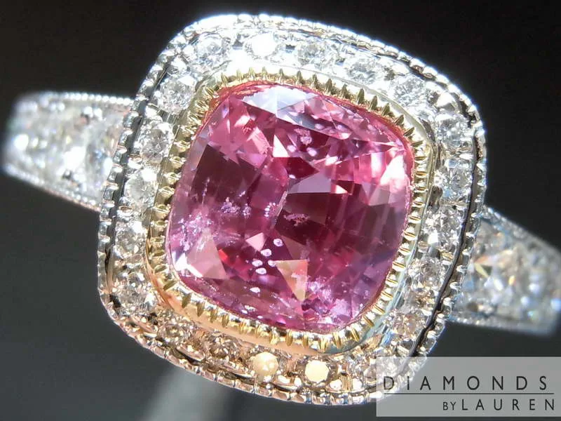 1.43ct Pink Cushion Cut Sapphire R8083