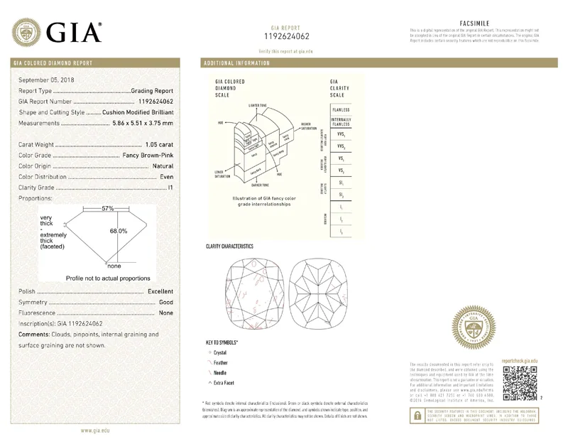 GIA grading report for item R8407
