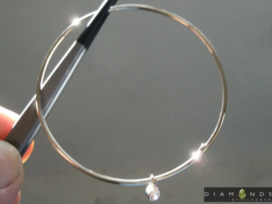 0.23ct Brown Yellow Oval Diamond Bangle R8573