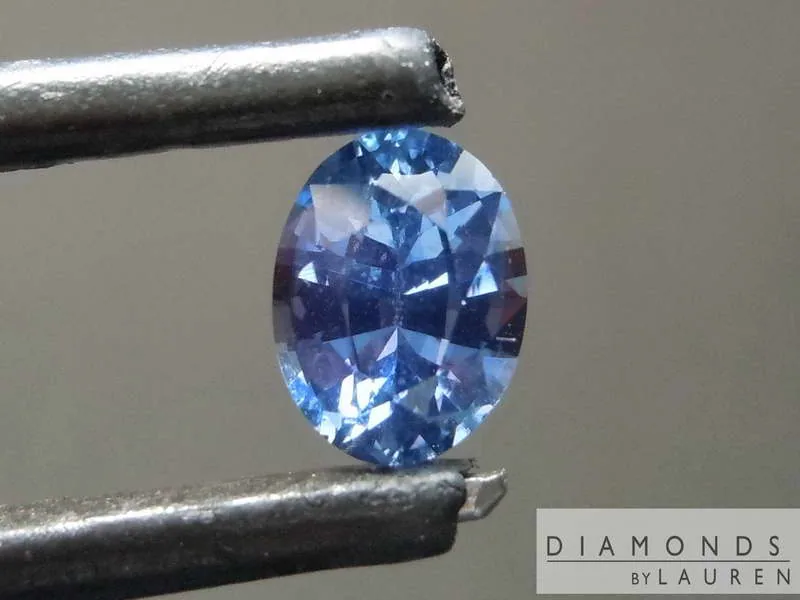 0.84ct Blue Oval Shape Sapphire Ring R8590